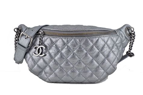 chanel fanny pack silver|Chanel waist bag vintage.